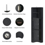 ZUN Tall Bathroom Corner Cabinet, Freestanding Storage Cabinet with Doors and Adjustable Shelves, MDF 16088582