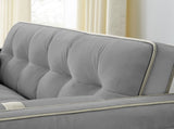 Modern 55.5" Pull Out Sleep Sofa Bed 2 Seater Loveseats Sofa Couch with side pockets, Adjsutable W119368697