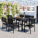 ZUN High-quality Steel Outdoor Table and Chair Set, Suitable for Patio, Balcony, Backyard. 52937466