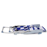 63*70*99cm Heightened Oxford Cloth Silver White Aluminum Tube Bearing 100kg Beach Chair Blue Stripes 53561346