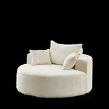 55'L Chenille Sponge single sofa,No Assembly Required,Fluffy Modern Sleeper Chair for Living room, W834P221027