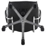 Black and Chrome Height Adjustable Swivel Office Chair B062P153797