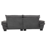 Corduroy Sofa Sleeper Couch Loveseat Sofa with Pillows Comfy Upholstered Deep Seat Sofa for W676P184143