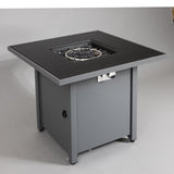 25" H x 30" W Steel Outdoor Fire Pit Table with Lid B120P247514