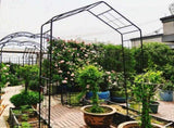 Metal Garden Arch L56.3'' x W16.93'' x H94.5'' Climbing Plants Support Rose Arch Outdoor Black 14900474