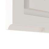 White Particleboard LED Mirror Cabinet , Acrylic Frame, 1 Door, 4 Shelves, with Time & 64671895