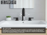 8-Inch Widespread Lavatory Faucet, 2-Handle 3-Hole with Pop-Up Drain and 360&deg Pull-Down Sprayer, 20847102