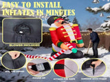 12FT Tall Lighted Christmas Inflatable Decoration, Inflatable Giant Soldier, Funny Blow Up Yard 85375747