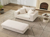 Chaise Lounge Chair with Removable Ottoman Accent Sofa Bed Upholstered Sleeper Couch Bed with W1170P353046