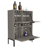 Rowan Bar Cabinet, Six Built-in Wine Rack, Double Door Cabinet B128P176140