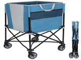 Rolling Ball Storage Cart with Wheels, Collapsible Garage Sports Equipment Organizer for Volleyball 89824011