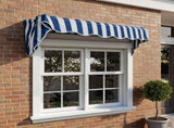 4' Window Door Awning Sun Shade Canopy Outdoor Patio Cover, Blue & White Stripes 23642266