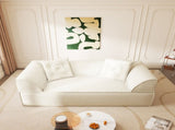 3-in-1 Convertible Sofa Bed, 79.5" Modern Deep Seat Couch with 2 Pillows, 3-Seater Sofa, Sparkling W3219P369307