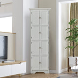 Tall Storage Cabinet with Doors and 4 Shelves for Living Room, Kitchen, Office, Bedroom, Bathroom, W1693111249