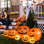 ZUN 7ft Classic 7pcs LED String Lights 7pcs Pumpkin Inflatable Halloween Decoration 97344251