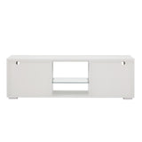 White morden TV Stand with LED Lights,high glossy front TV Cabinet,can be assembled in Lounge Room, 15515530