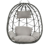 ZUN Egg Chair Stand Indoor Outdoor Swing Chair Patio Wicker Hanging Egg Chair Hanging Basket Chair W1703P163949