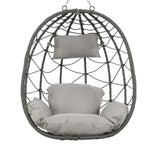 ZUN Egg Chair Stand Indoor Outdoor Swing Chair Patio Wicker Hanging Egg Chair Hanging Basket Chair 91056287