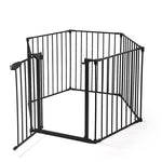 ZUN 146" Extra Wide Baby Gate, 6-Panel Baby Pet Playpen, Fireplace Safety Fence, Foldable Barrier Gate, W2181P160610