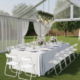 10 Pack Plastic Folding Chairs, Stackable Commercial Chairs, Portable Event Seats Indoor Outdoor for 43466408