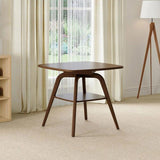 Modern Wooden Dining Table with Storage Shelf, Walnut Finish W3137P295363