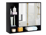 2 in 1 Mirrored Bathroom Wall Cabinet, Space-Saving Medicine Cabinet with Hidden Storage & Shelves 16479845