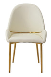 Dining Chair with PU Leather Beige color metal legs W50960340
