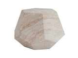Outdoor/Indoor Lightweight Concrete Side Table,Hexagonal Round Travertine Accent Table N773P253775Z