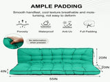Outdoor Swing Cushions 55 Inch, Waterproof 4" Thick Porch Swing Cushion Replacement with Backrest 40842045
