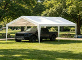 10 x 20 ft Carport Replacement Canopy Cover, Heavy-Duty Waterproof Garage Top Tarp with Ball Bungees 08648136