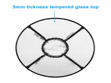 Outdoor Dining Table Round Toughened Glass Table Yard Garden Glass Table 50238784