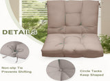 Outdoor High Back Chair Cushions Set of 2, 42"x21"x4" Tufted Waterproof Patio Cushion for Rocking & 51863908