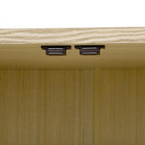 TREXM Farmhouse Sideboard Cabinet with Storage, Wood Buffet Cabinet with Glass Doors and Adjustable N715P264923D