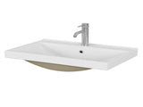 24 Inch Bathroom Vanity Sink Top,Ceramic Basin,2.6-inch Thickened Ceramic Basin,Does Not Include W3151P374492