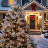 6PCS Set 3.9" Christmas Ball Ornaments Holiday Decor for Xmas Tree Hanging Party Decorations Festive 87147602