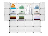 20 Cube Organizer Stackable Plastic Cube Storage Shelves Design Multifunctional Modular Closet 05058128