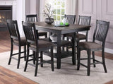 1pc Cunter Height Dining Table Dark Coffee Finish Kitchen Breakfast Dining Room Furniture Table w 2x B01183547