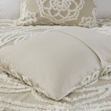 Tufted Cotton Chenille Medallion Comforter Set Taupe Full/Queen B03597175