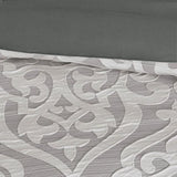 8 Piece Jacquard Comforter Set Silver/Silver Cal King B035128888