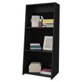 Anthem Bookcase in Melamine with Three Shelves, Black B128P244988
