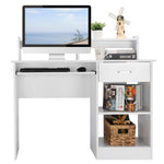 ZUN General Style Modern E1 15MM Chipboard Computer Desk White 79137938