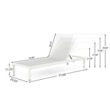 Outdoor Chaise Lounge Chair Set of 2, Aluminum Adjustable Outside Chair for Pool Patio Beach Yard, N779P248447W