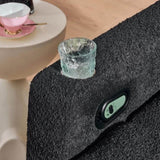 Electric Lounge Chair with Adjustable Backrest, Lumbar Pillow, Wireless Charging and Cup Holder, W2817P255603