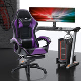 Ergonomic Gaming Chair with Footrest, PU Leather Video Game Chairs for Adults, Reclining Gamer Chair 98892423