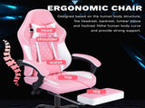 Ergonomic Video Gamer Chairs,Computer Gaming Chairs with Massage Lumbar Support and footrest,Racing W2367P288678