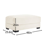 28 Ottoman Corduroy- Cream W714P312413