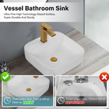 Bothwa Home Square Counter Top Wash Basin CUPC Certified B2724P262844
