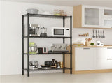4-Layer Plastic Coated Iron Shelf 140*90*35 Black 45666583