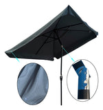 ZUN 10 x 6.5ft Patio Umbrella Outdoor Waterproof Umbrella with Crank and Push Button Tilt for Garden W65627952