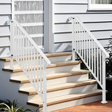 Outdoor 4 Level Iron Handrail Matte White 04980740